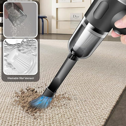 YUNYILAN Wireless Handheld Car Vacuum Cleaner High Power Rechargeable Household Mini Vacuum, Vacuum for Desk, Home and Office Dust Cleaning, Protable Vacuum Cleaner for Car