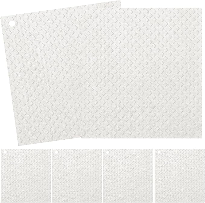 6 Packs Swedish Kitchen Dish Cloths - Reusable Paper Towels for Counters & Dishes - Eco-Friendly Cellulose Sponge Cloth - White