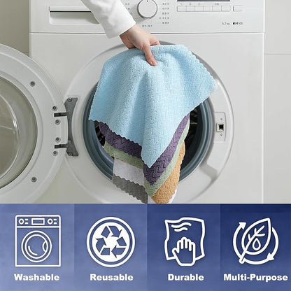 80 Pack Microfiber Cleaning Cloth Roll Reusable Paper Towels 12"x12" Tear Away Cloth,Absorbent Dish Rags for House Kitchen,Wash Cloths,Lint Free Rags for Window Cars Cleaning Supplies