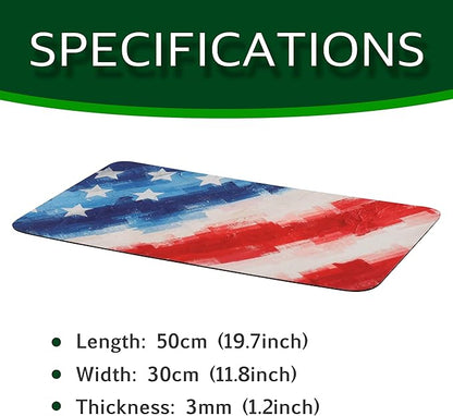 250 anniversary usa American Flag Dish Drying Mat: 12"x20" Patriotic Absorbent Drying Pad, Non-Slip Kitchen & Bar Mat for 4th of July, Memorial Day Home Decor, Retro Vintage Kitchen Counter Protector