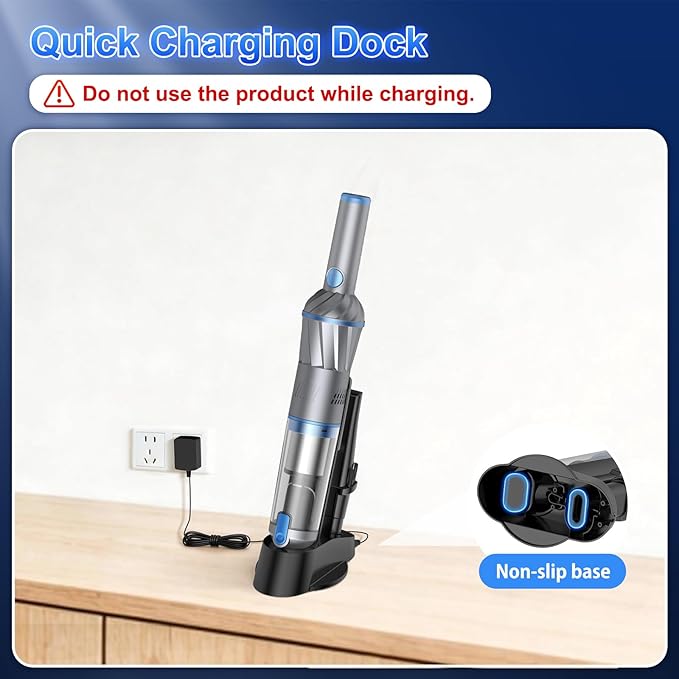 Handheld Vacuum Cordless Cleaner, Compact Powerful Suction And Long Runtime, Lightweight At 1.25lb, Rechargeable Portable Vacuum With One-Touch Empty, Car Accessories Hand Vacuum For Car Home Office