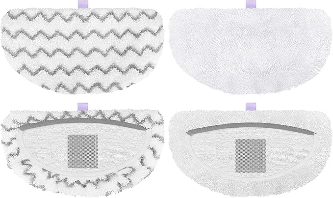 Tidy Monster 2 Pack Replacement Steam Mop Pads Compatible with Bissell PowerFresh Steam Mop, Fits Models 1940, 1806, 1544, 1440, Microfiber Scrubbing Pads for Sealed Hard Floors (1 Scrub + 1 Soft)