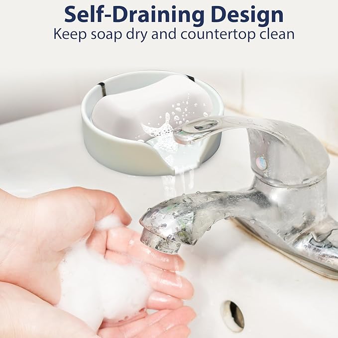 Sponge Holder for Scrub Daddy with Suction Cups and Drain Spout Kitchen Sink Caddy Organizer,Soap Dishes Holder Accessories Rack,Dishwasher Safe - 4.7"x4.7", Marble White