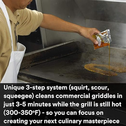 3M Scotch-Brite Griddle Cleaning, Quick Clean Heavy Duty Scour Pad, 4 in x 5.25 in, 6 Pads/Pack, For Baked On Food and Cooking Oils, Use on Hot or Cool Griddle