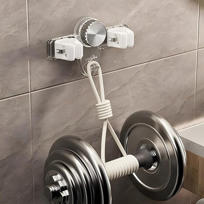 Atlodas Broom Holder Mop Hanger, No punching required Broom Hanger Organizer for Bathroom, Kitchen, Office，Utility Room，Laundry Room,Home Garden, Garage Storage and Organization Rack (gray)