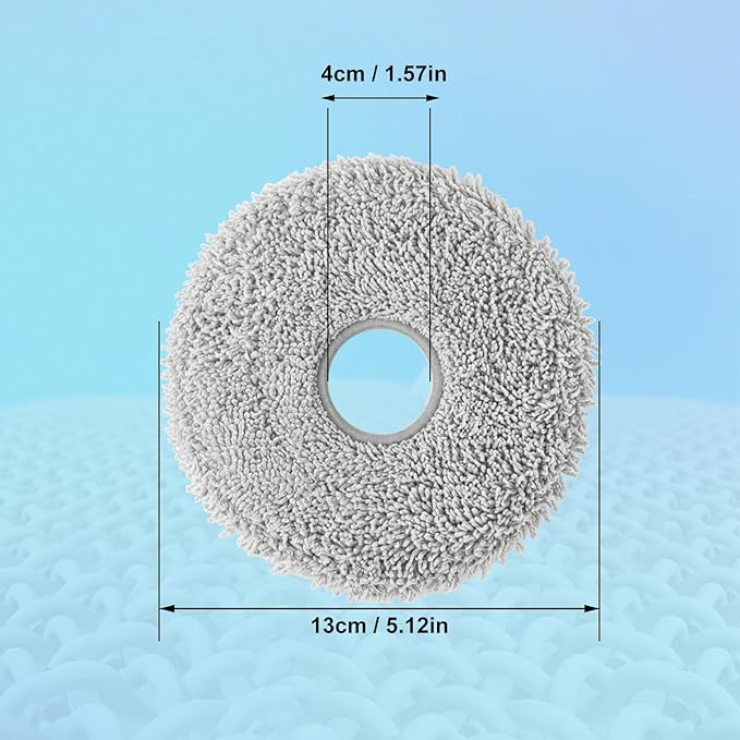8 Pack Mop Pads for Dreame L40/X40/X50/L50/X30/L20/L40s Ultra/L10s Pro Ultra/L10s Ultra Gen2/X60 Max Ultra, for Mova V50/E40/P10/P50 Pro Ultra, Robot Vacuum Reusable Microfiber Mop Cloth Accessories