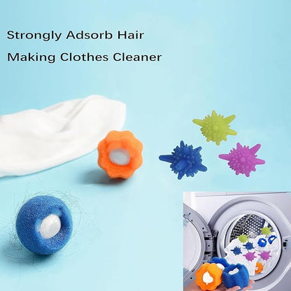 15 Packs Washer Balls, Reusable Tangle-Free Eco-Friendly Laundry Scrubbing Balls, Solid Colorful Laundry Washing Balls Enhance Your Machine Cleaning Power + 5 Pack Laundry Ball Hair Extractors