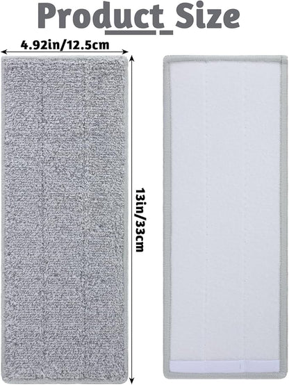 20 PCS Flat Mop Head Replacement Pads Reusable Mop Pad Refill Washable Microfiber Mops for Wet/Dry Mops Flat Floor Cleaning Floor Care System (Grey)