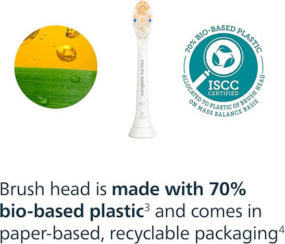 Philips Sonicare A3 All-in-One - Genuine Replacement Electric Toothbrush Heads, White, 4 Pack One Year Supply, HX9094/65