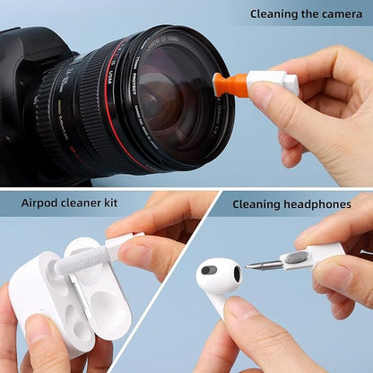Keyboard Cleaning Kit Laptop Cleaner, All-in-1 Computer Screen Cleaning Brush Tool, Multi-Function PC Accessories Electronic Cleaner Kit Spray for iPhone iPad Macbook Earbud Camera Monitor with Patent