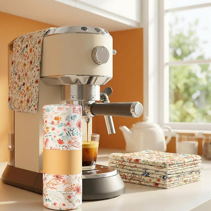 Redbaker 30 Pcs Reusable Paper Towels Rolls Towels Bulk Kitchen Washable Paperless Cloth Cotton Hand Napkins with Cardboard Reusable Napkins for Kitchen Bathroom (Vintage Flower)
