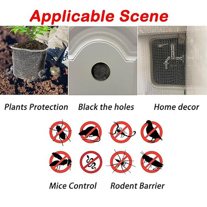 Wire Mesh for Mice Control 5 in X 103Ft,Upgraded Steel Wool Mice Control and Copper Mesh,Hole Fill Mesh Fabric,Weep Holes Covers,Stainless Steel Wire Mesh Roll Not Rusty, Rodent Tape Mesh Barrier