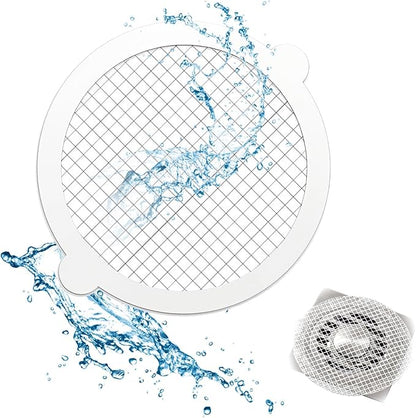 50 Pack Disposable Shower Drain Hair Catcher, Hair Trap for Round Shower Drain Mesh Stickers, Shower Strainer for Bathroom, Bathtub, Kitchen, Sink, Shower Drain Cover Hair Stopper