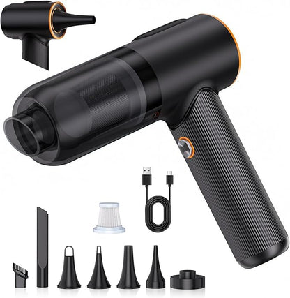 Car Vacuum Cleaner, 20000Pa Suction Power Handheld Vacuum Cleaner, 4-in-1 Portable Car Vacuum with 2 Suction Modes, Cordless Mini Vacuum with Type-C Charge for Car, Home, Office Desk, Keyboards