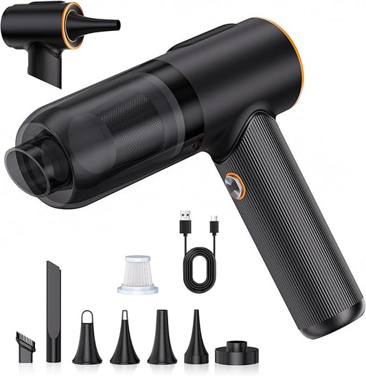 Car Vacuum Cleaner, 20000Pa Suction Power Handheld Vacuum Cleaner, 4-in-1 Portable Car Vacuum with 2 Suction Modes, Cordless Mini Vacuum with Type-C Charge for Car, Home, Office Desk, Keyboards