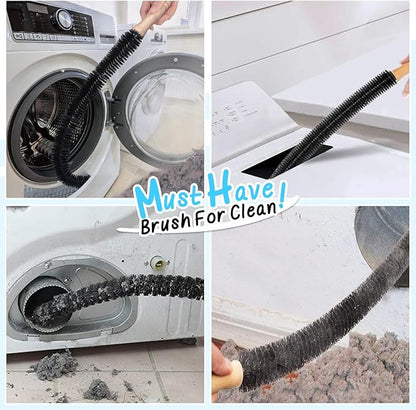 Sealegend 2 Pieces Dryer Vent Cleaner Kit New Upgrade Dryer Lint Brush Vent Cleaner Vacuum Attachment, No Noise Vacuum Hose