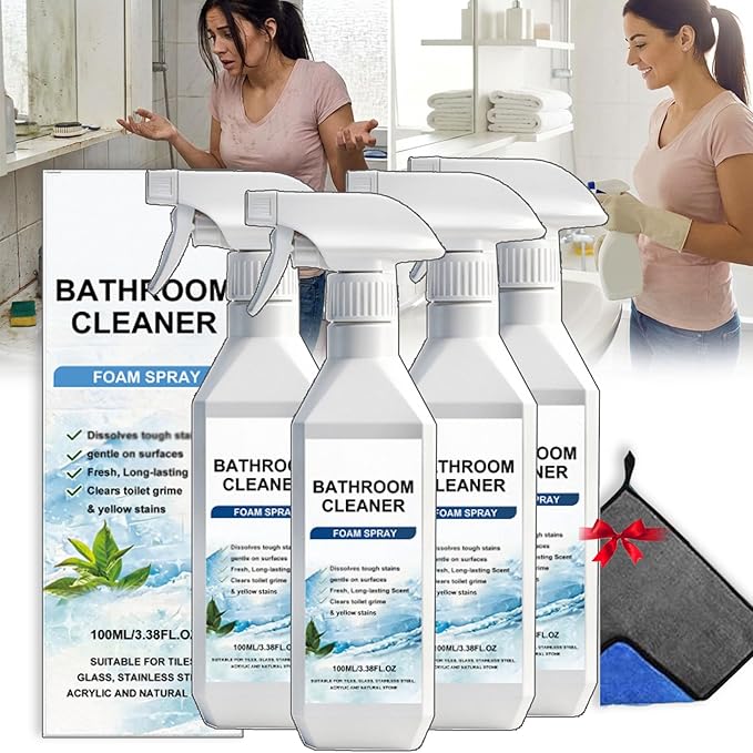 Scale Remover Bathroom Cleaner - 100ml Scale Remover Bathroom Cleaner for Tiles, Glass, Stainless, Steel, Sinks
