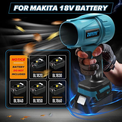 Mini Jet Dry Blower Turbofan Jet Fan for Makita 18V Battery (NOT Included), Handheld Brushless Leaf Blower, Cordless Electric Air Duster 240 MPH High Speed Fan for Cleaning, Camping, Outdoor