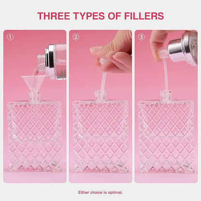 Glass Perfume Bottles Empty Refillable, 50ml /1.7oz Atomizer Sprayer for Perfume, Cologne Bottles Empty with Perfume Dispenser