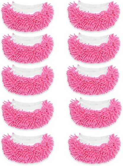 KEEPOW 10 Pack Steam Cleaner Attachments for Most Handheld Steam Cleaner Microfiber Cloths Cover Compatible with Bissell Steam Shot Omni/Wagner/McCulloch/Phueut Steam Cleaner Accessories