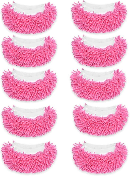KEEPOW 10 Pack Steam Cleaner Attachments for Most Handheld Steam Cleaner Microfiber Cloths Cover Compatible with Bissell Steam Shot Omni/Wagner/McCulloch/Phueut Steam Cleaner Accessories