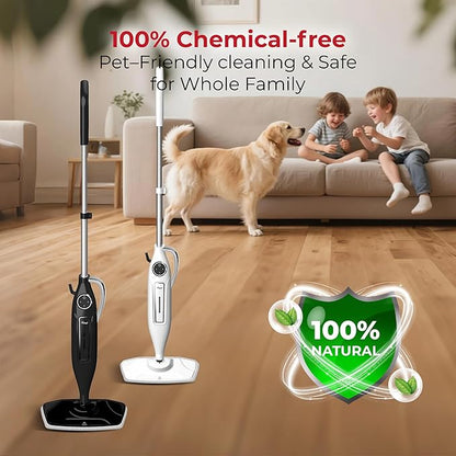 Rosewill 11-in-1 Steam Mop, 260°F Handheld Steam Cleaner, 1200W Detachable Steam Mops for Floor Cleaning, Removable Tank, Multi-Purpose Steamer for Hardwood, Tile, Grout, Furniture - White