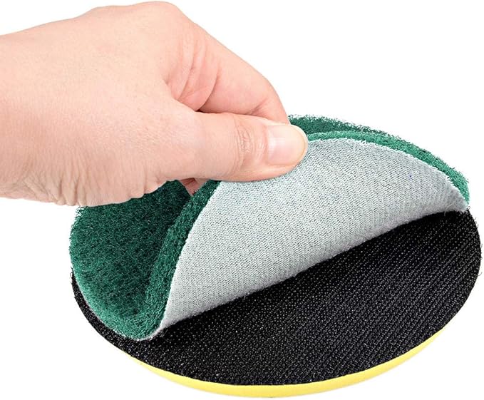 uxcell 5 Inch 240 Grit Drill Power Brush Tile Scrubber Scouring Pads Cleaning Tool 5pcs