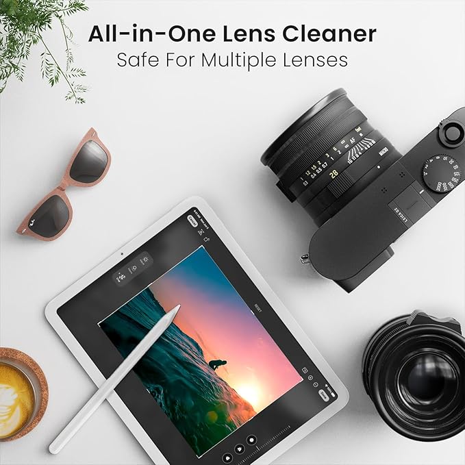 EVEO Glasses Cleaner Spray - Eyeglass Cleaner Lens Cleaner No Streaks Technology & Microfiber Cleaning Cloth - Glasses Cleaning Kit, Eye Glass Cleaners Spray - Screen & Eye Glasses Kit - 2 Pack
