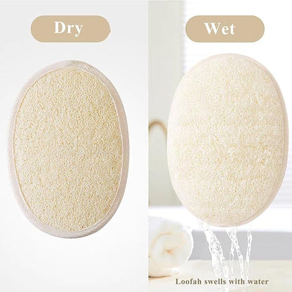 [Pack of 6] Loofah Sponge Pads Natural Organic Bath Luffa Sponges Pads Natural Bath Shower Loofah Body Scrubber Sponges for Exfoliating Your Skin