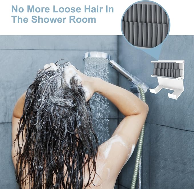 Hair Catcher, Reusable Shower Wall Hair Collector Hair Trap for Drain Protector, Silicone Hair Catcher for Bathroom Bathtub