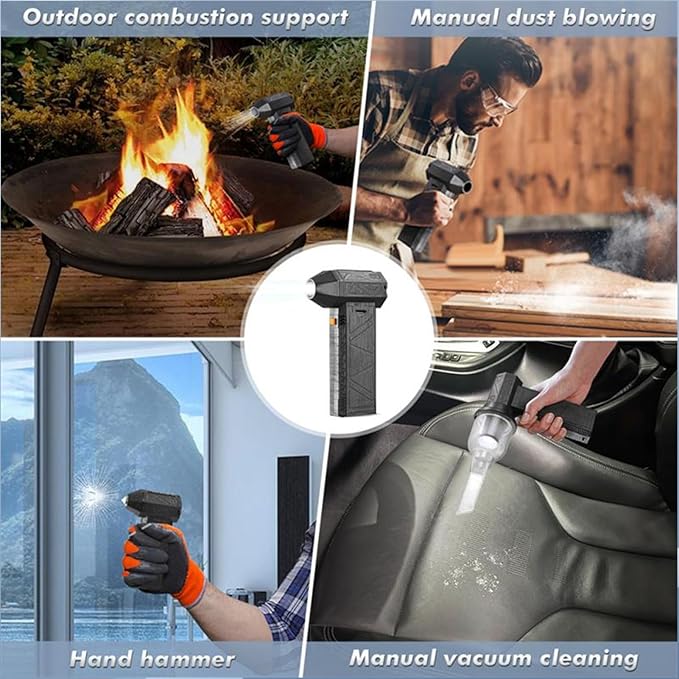 Mini Jet Blower, 130000 RPM Portable Handheld Powerful Fan, Rechargeable Cordless Air Blower for Cleaning