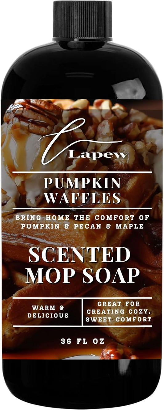 Lapew Pumpkin Waffles Scented Mop Soap - Luxury Floor Cleaner Concentrate for Mopping Tile, Laminate, Vinyl & Hardwood | Streak-Free, Low-Foam | 36 oz