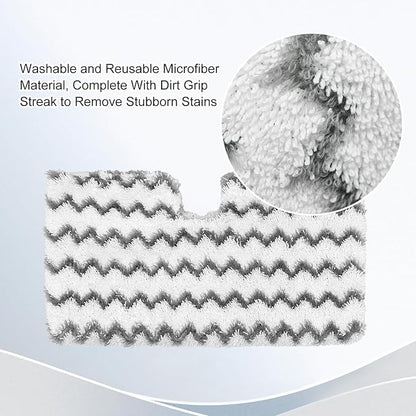 6 Pack Steam Mop Replacement Pads for Shark S3500 Series Steam Mop S3501 S3601 S3550 S3901 SE450 S3801CO S3601D S2901 S2902 Steam Pocket Mop, Reusable Heavy Scrub Steam Mop Pads for Floor Cleaning