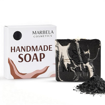 Marbela Cosmetics Handmade Soap Bar - Made in USA, Vegan Friendly, Palm Oil Free, Natural Bar Soap - Gentle Face & Body Soap for Daily Skin Care, Moisturizing & Nourishing - 3.5 oz (Starry Night)