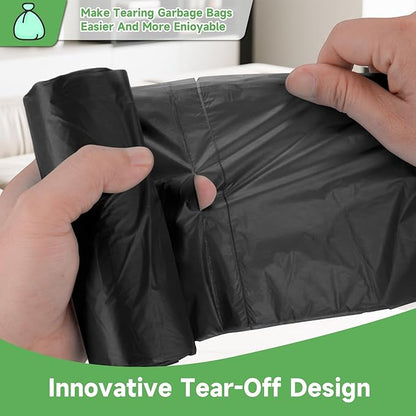 Small Trash Bags 1.2 Gallon - Unscented Mini Biodegradable Garbage Bag Clear Black Heavy Duty Leakproof Design 100 Count Wastebasket Liners for Office Desk, Bathroom, Bedroom, Car heihaily