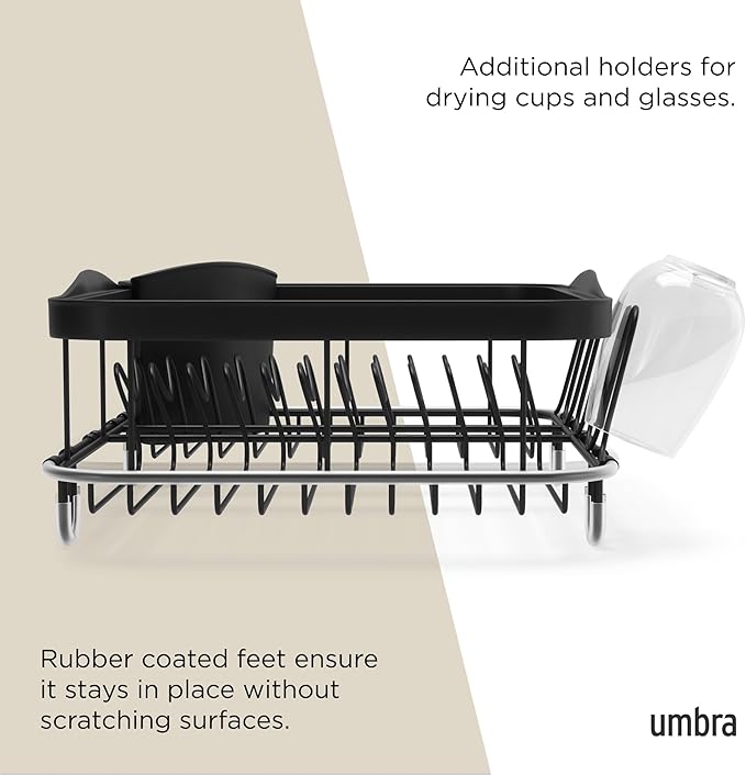 Umbra SINKIN Multi-USE Dish Rack Black