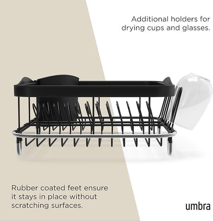 Umbra SINKIN Multi-USE Dish Rack Black