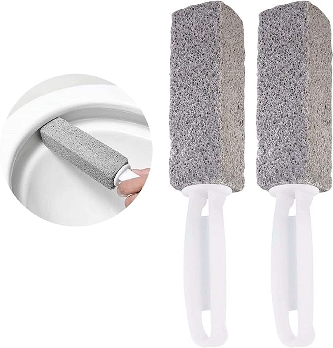 2X Heavy Duty Pumice Stone Cleaner Scouring Handle Toilet Bathroom Stain Remover