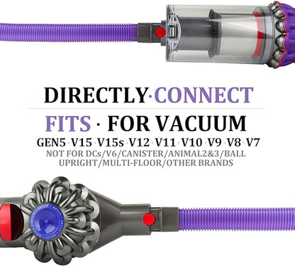 Fullclean Dryer Vent Lint Vacuum Atttachments for Dyson V15 V15s Gen5 V12 V11 V10 V9 V8 V7 Detect Absolute Cyclone Outsize Slim Vacuum Cleaner Crevice Flexible Dryer Lint Remove Tool Cleaner Kit