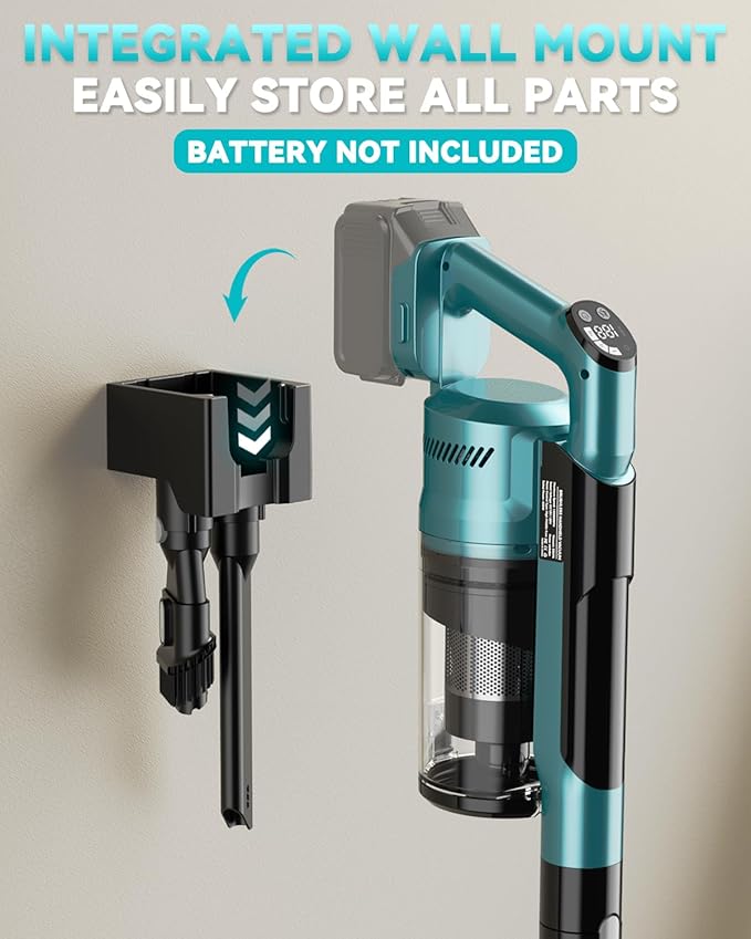 350W Cordless Vacuum Cleaner for Makita Battery, 35kPa Brushless Lightweight Stick Vacuum with 3 Mode Suction, 6 in 1 Stick Vacuum Cleaner with HEPA for Floor, Carpet, Car (Battery Not Included)