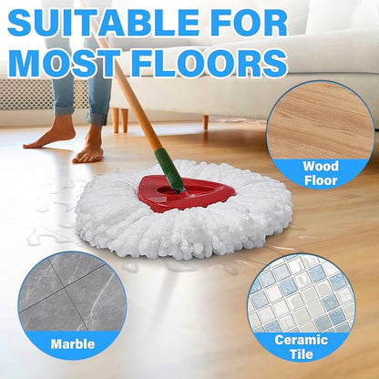 Mop Replacement Heads for O Cedar - Mop Replace Head Easy Wring Spin Mop Heads Replacements Easy to Clean Install and Replaceable Mop Head Machine Washable (3 Pack)
