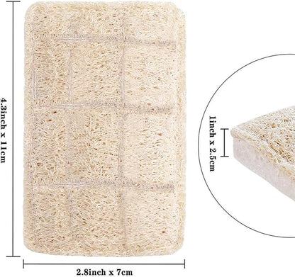 Loofah Dish Sponges Kitchen,Organic Natural Sponges for Dishes,Non Scratch Eco Friendly Biodegradable Cleaning, for Pans, Glass & Delicate Cookware,6PCS