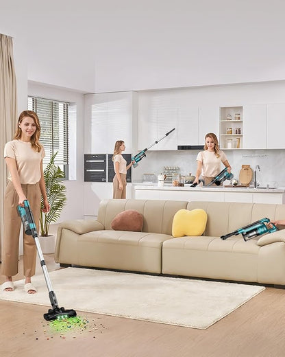 Cordless Vacuum Cleaner for Makita Battery, 7-in-1 Lightweight Stick Vacuum with HEPA Filter, 35KPA Suction, 350W Brushless Motor, 3 Modes for Carpet, Floor, Car (Battery Not Included)