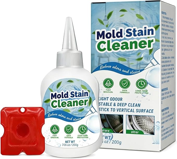 Mold Stain Cleaner Gel, 6.7 Fl oz All-Purpose Gel for Home Use on Washing Machine Gasket, Bathroom Grout, Sink, Shower, Caulk, and Front Loader Seal