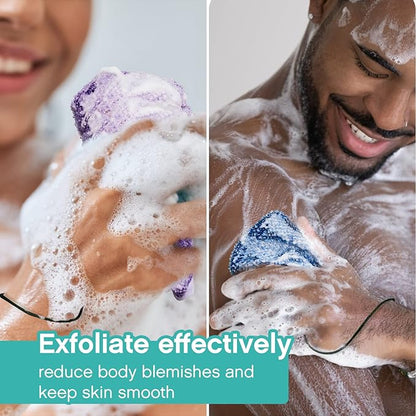 8 Pcs Soap Saver Pouch Body Scrubber Exfoliator and Holder Loofah Savers for Bar Wash Soap Bag with Rope Exfoliating Sponge for Bath Shower Travel Face Hand Women, 8 Colors