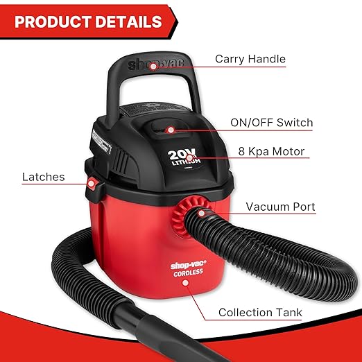 Shop-Vac 1 Gallon Cordless Wet/Dry Vac