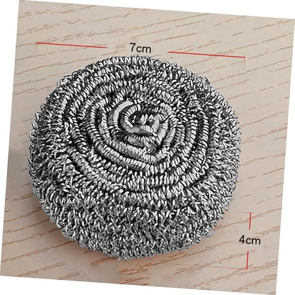 Alipis 2pcs Stainless Steel Kitchen Cleaning Balls Heavy Duty Dish Scrubbers Spiral Design Rust-Resistant Scourers for Pots and Pans for Tough Kitchen Cleaning Tasks