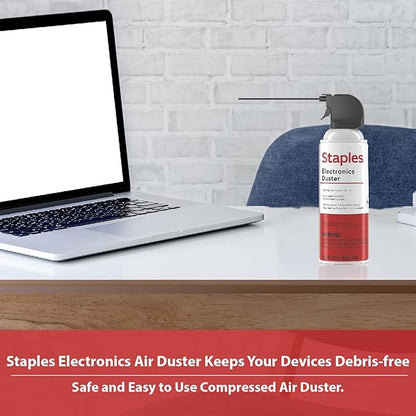 Staples Compressed Air Dusters – Canned Air for Electronics, Keyboards & Office Devices