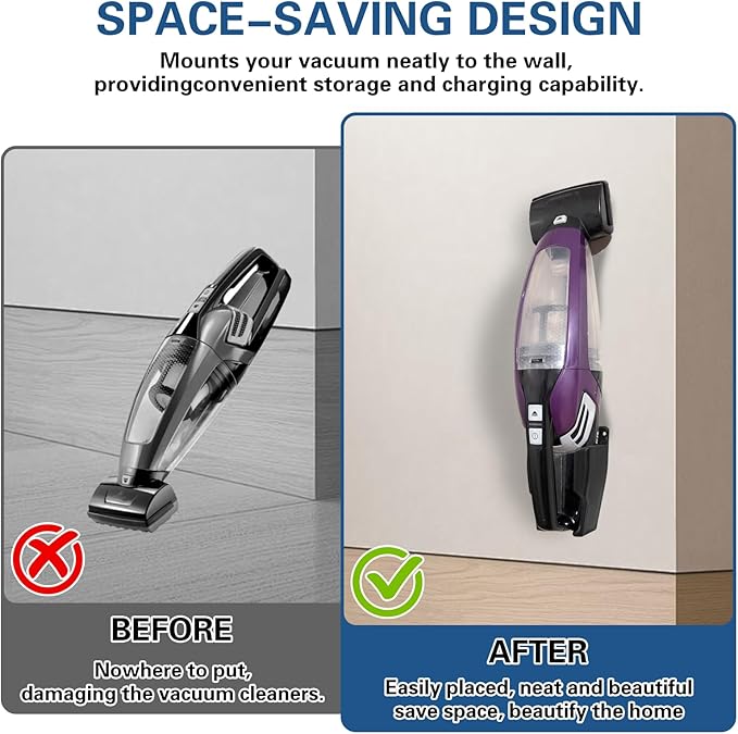 Wall Mount for Bissell Pet Hair Eraser Handheld Vacuum | Compatible with Models 2390, 2390A, 2284W, 23903 & Auto-Mate