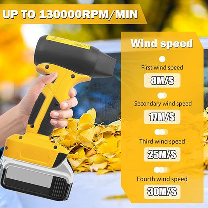 Mini Jet Blower Portable Violent Turbo Fan for Dewalt 20V Battery, 4-Speed Wireless High Speed Fan, for Computer Key Board Cleaning,Hair Drying,Camping,Outdoors,Car (No Battery)